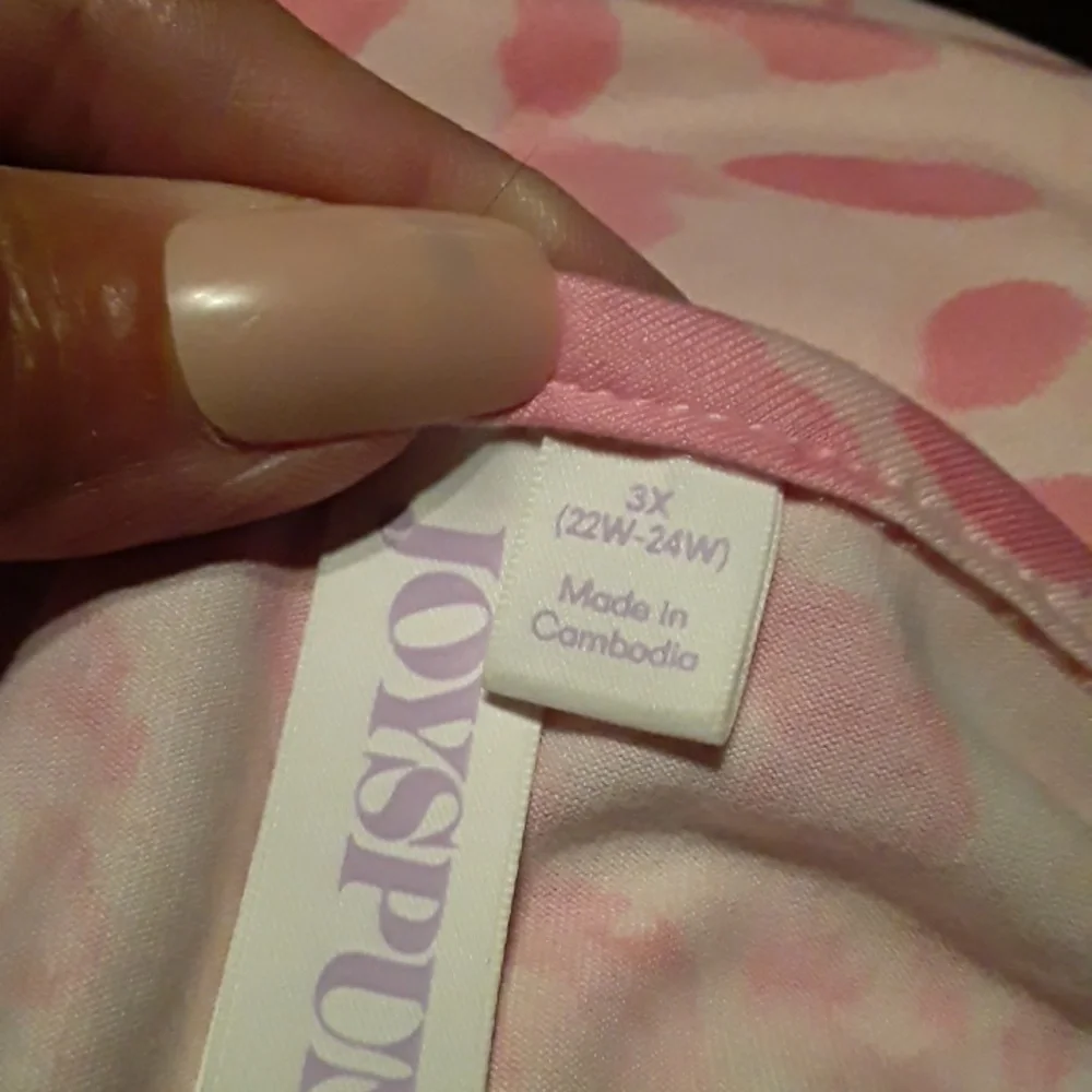 Joyspun 3X Adorable Adj Straps Nightgown Pink Cheetah Print - Picture 15 of 15